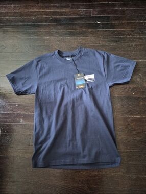 Seager Jerry Rig SS Tee Color Navy Size Small Casual Graphic Print Crewneck